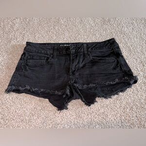 Black denim AE shorts size 6